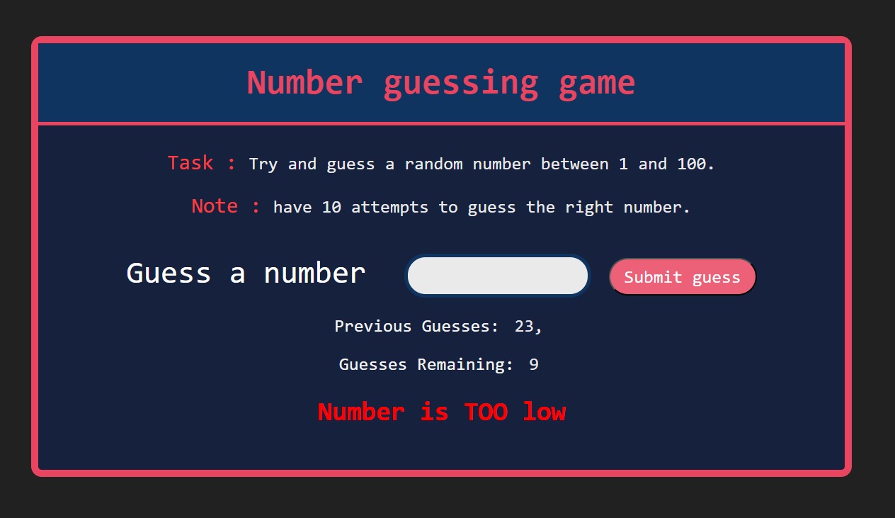 GuessNumberGame-Screenshot